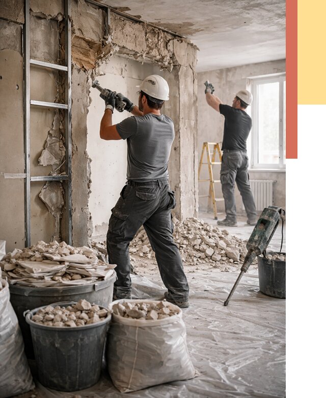 Демонтажные работы в Сыктывкаре от 2784 руб. — услуги и цена под ключ | ОТДЕЛОЧНИК-Скт