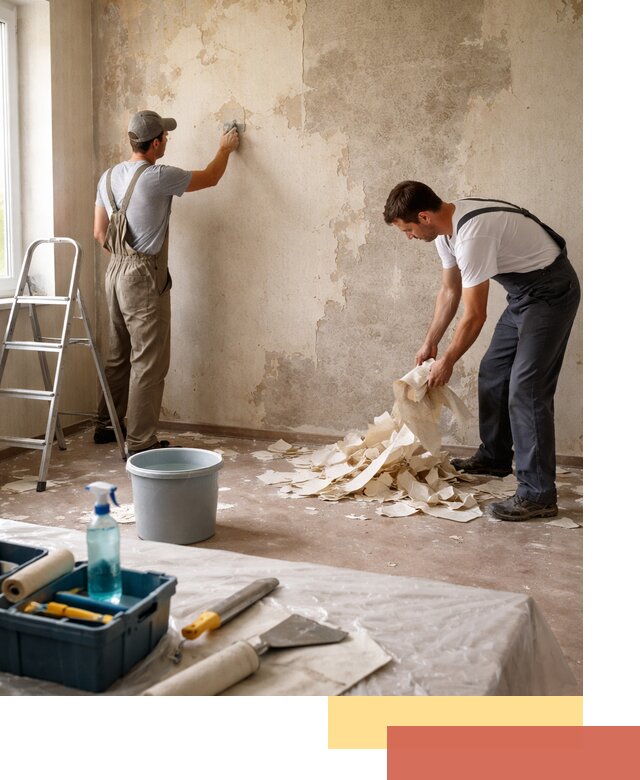 Снятие старых обоев в Сыктывкаре быстро и качественно