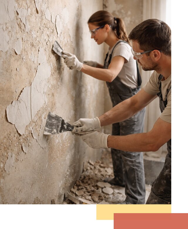 Снятие старой шпаклевки и подготовка поверхностей в Сыктывкаре