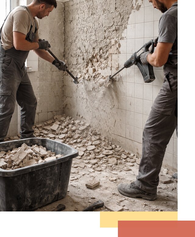 Демонтаж плитки со стен в Сыктывкаре быстро и аккуратно