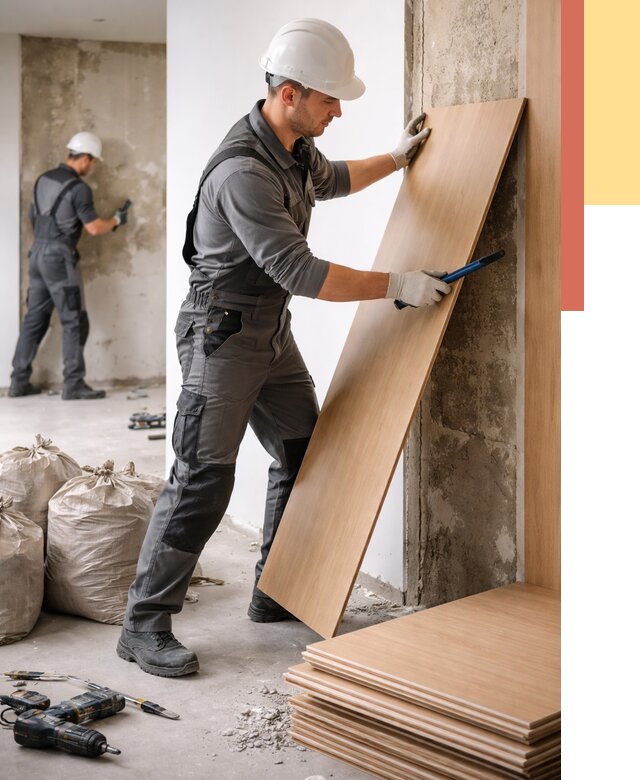 Демонтаж стеновых панелей в Сыктывкаре от 3609 руб. за м² быстро и недорого | ОТДЕЛОЧНИК-Скт