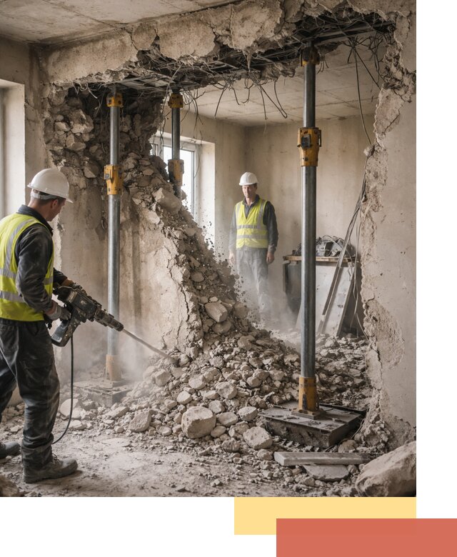 Снос несущих стен в Сыктывкаре с гарантией безопасности и качества