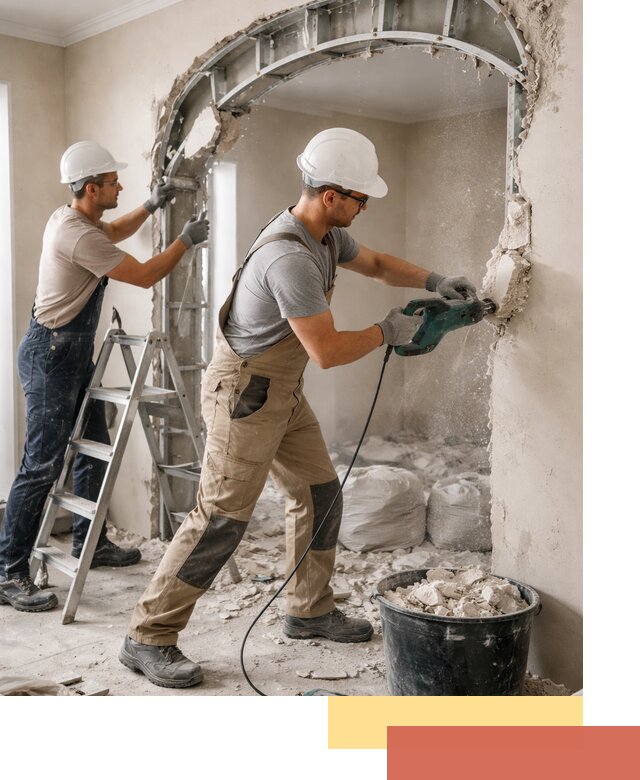 Демонтаж гипсокартонной арки в Сыктывкаре быстро и аккуратно