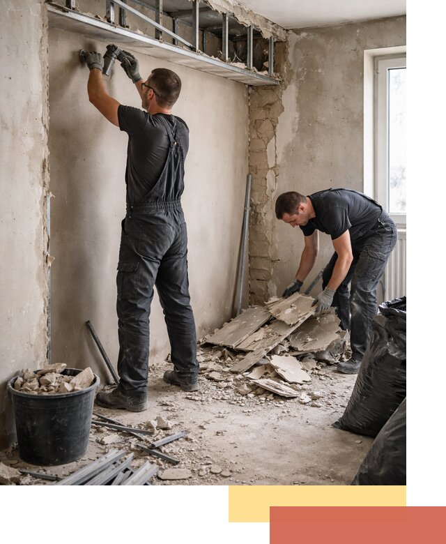 Демонтаж короба из гипсокартона в Сыктывкаре быстро и аккуратно