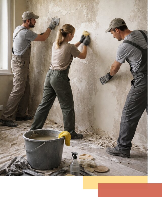 Очистка стен от клея и грунтовки в Сыктывкаре качественно и быстро