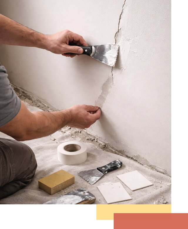 Заделка трещин и сколов в стенах и потолках в Сыктывкаре