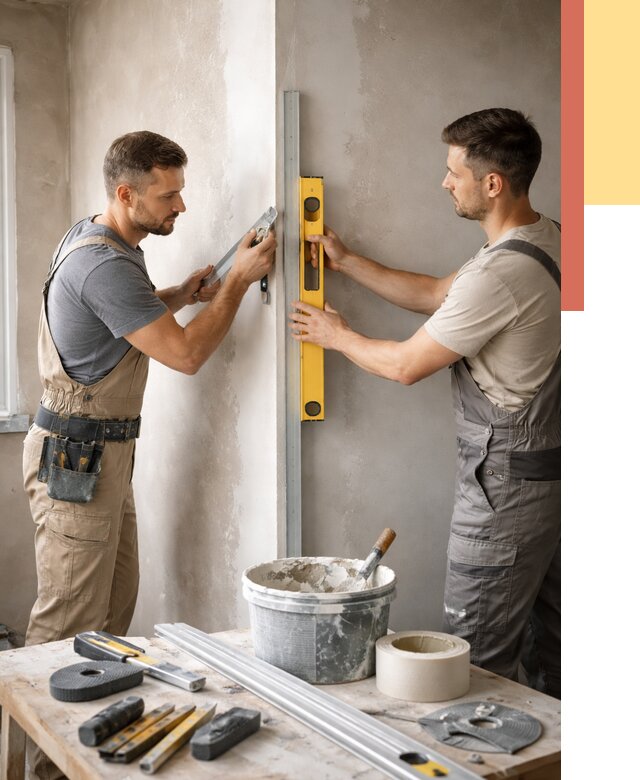 Выведение углов стен в Сыктывкаре от 1908 руб. быстро и недорого | ОТДЕЛОЧНИК-Скт