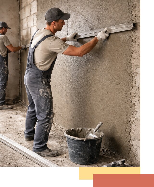 Штукатурка стен цементно-песчаная в Сыктывкаре профессионально