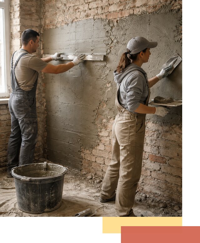 Штукатурка кирпичных стен в Сыктывкаре — качественно и надежно