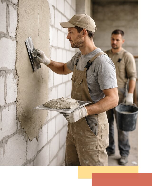 Штукатурка стен из газобетона в Сыктывкаре под ключ