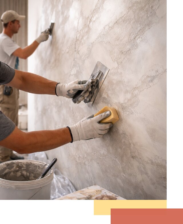 Декоративная штукатурка под мрамор в Сыктывкаре для стен и потолков