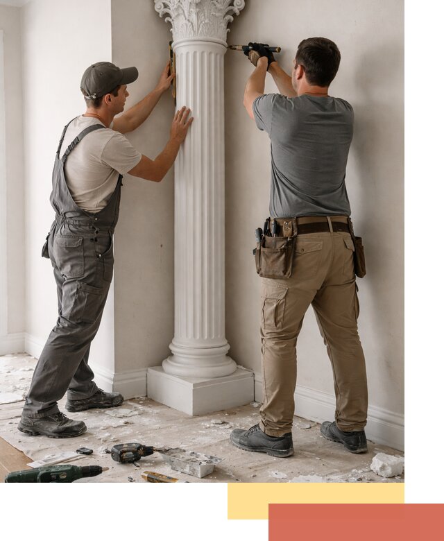 Установка декоративных колонн в Сыктывкаре под ключ