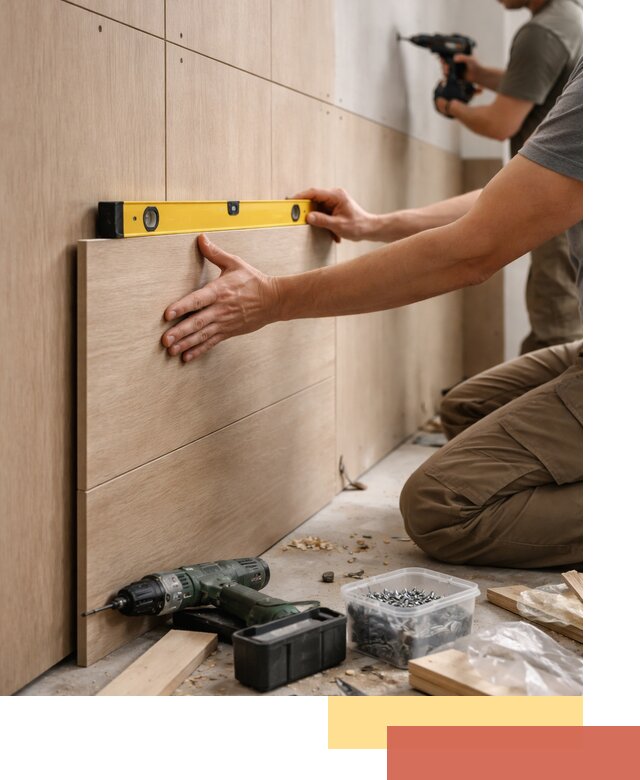 Профессиональный монтаж МДФ панелей на стены в Сыктывкаре