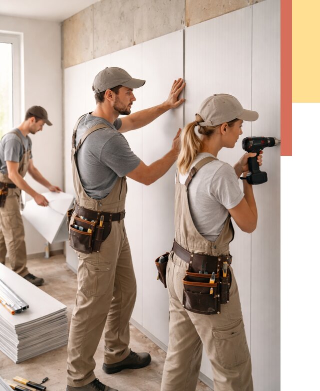 Монтаж ПВХ панелей на стены в Сыктывкаре от 464 руб/м2 — быстро и недорого | ОТДЕЛОЧНИК-Скт