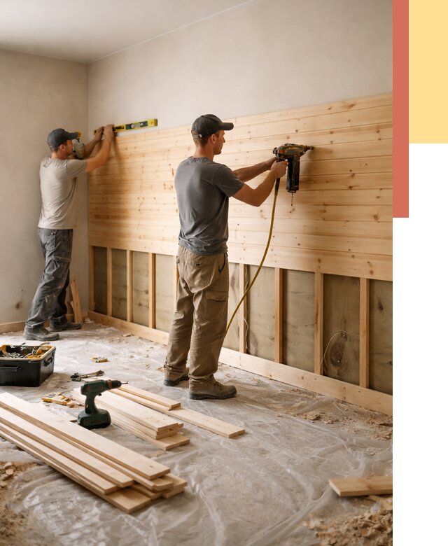 Монтаж деревянной вагонки на стены в Сыктывкаре от 7733 руб. | Услуги монтажа вагонки | ОТДЕЛОЧНИК-Скт