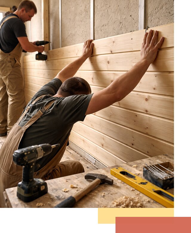 Монтаж деревянной вагонки на стены в Сыктывкаре быстро и качественно