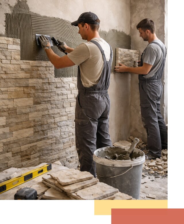 Монтаж искусственного камня в Сыктывкаре — облицовка стен и фасадов