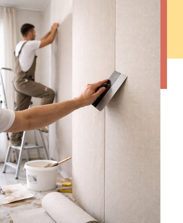 Поклейка текстильных обоев в Сыктывкаре от 4640 руб. под ключ | ОТДЕЛОЧНИК-Скт