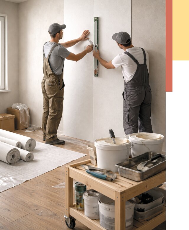 Поклейка стеклообоев в Сыктывкаре от 6702 руб. за м2 — быстро и недорого | ОТДЕЛОЧНИК-Скт