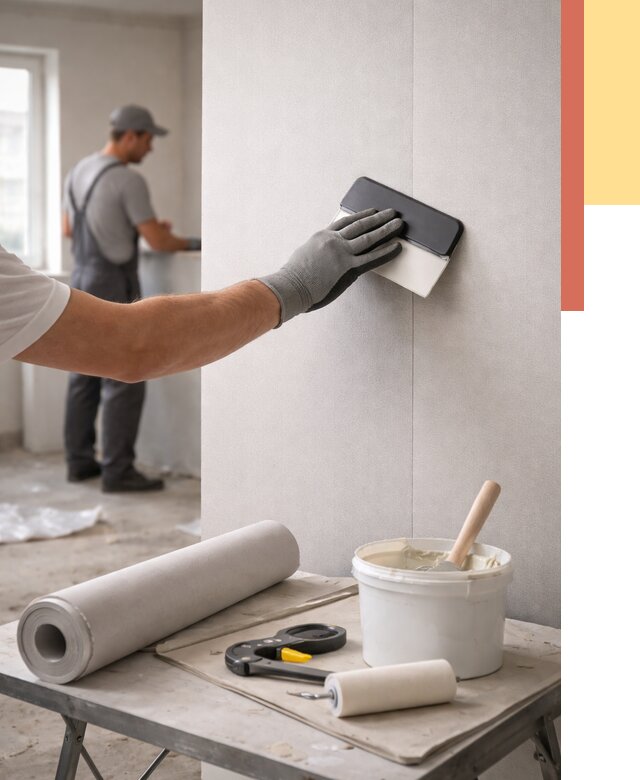 Поклейка обоев под покраску в Сыктывкаре от 3609 руб. за м2 | ОТДЕЛОЧНИК-Скт