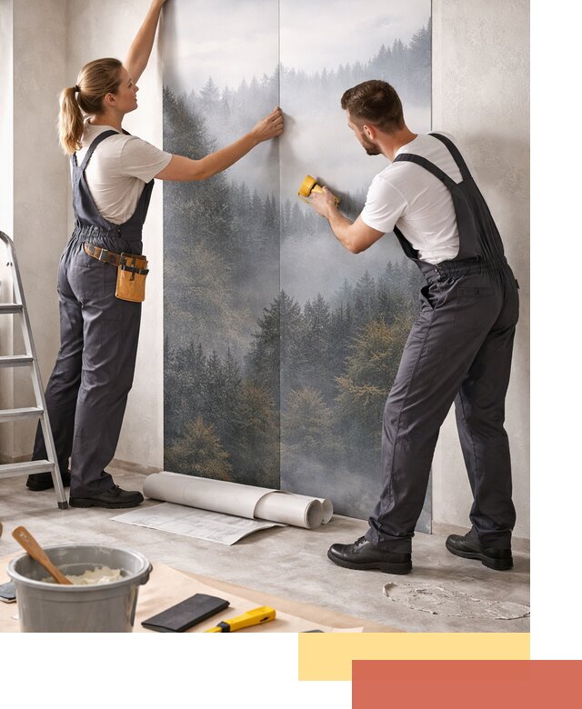 Поклейка фотообоев профессионально в Сыктывкаре под ключ