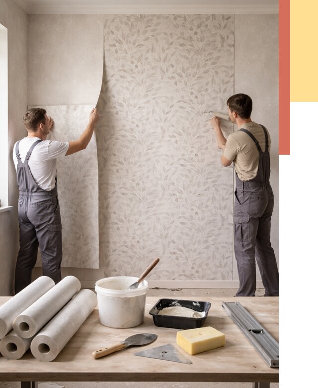 Поклейка обоев с подбором рисунка в Сыктывкаре от 3609 руб. | ОТДЕЛОЧНИК-Скт - быстро и недорого