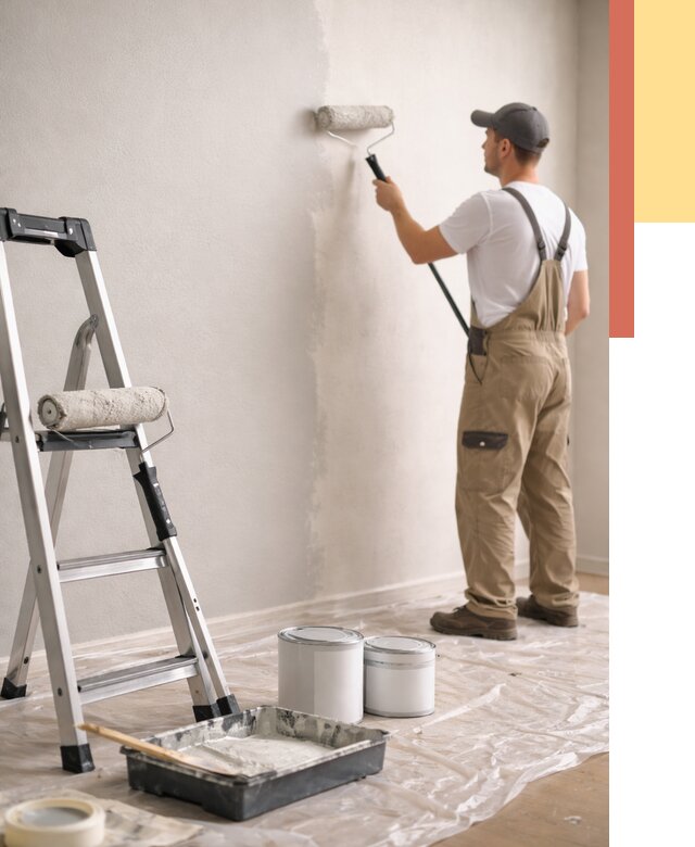 Покраска стен латексной краской в Сыктывкаре от 4640 руб. за м2 | ОТДЕЛОЧНИК-Скт