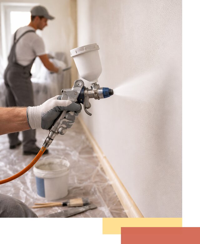 Покраска стен краскопультом в Сыктывкаре быстро и качественно