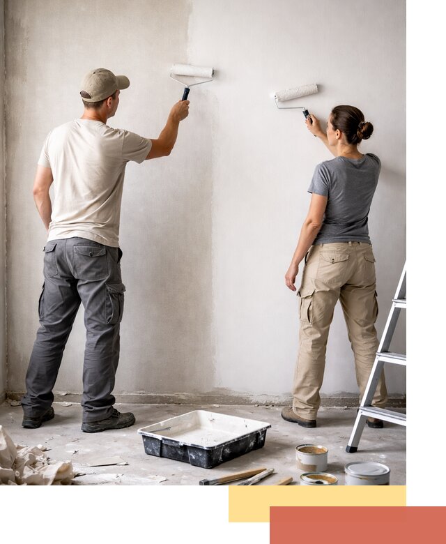 Окраска стен по стеклохолсту в Сыктывкаре качественно и долговечно