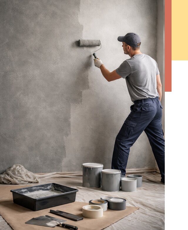 Покраска стен под бетон в Сыктывкаре от 670 руб. за м2 — быстро и недорого | ОТДЕЛОЧНИК-Скт