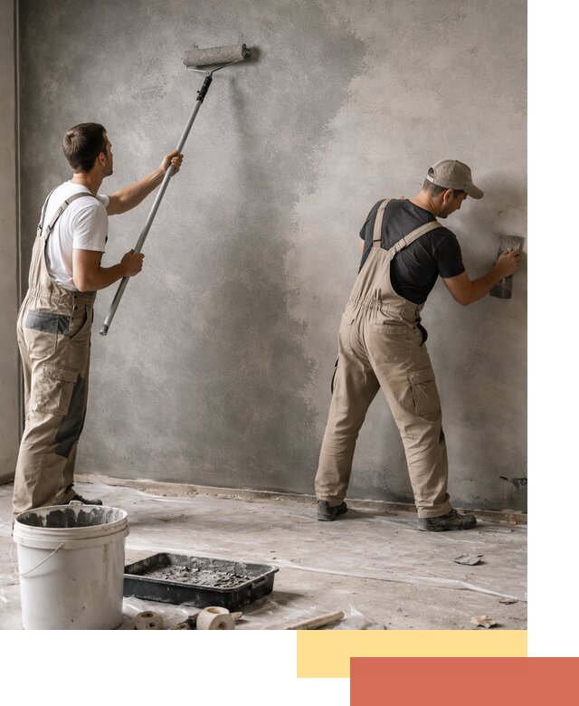 Покраска стен под бетон в Сыктывкаре профессионально и недорого