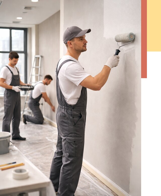 Покраска стен в офисе в Сыктывкаре от 8764 руб. — быстро и недорого | ОТДЕЛОЧНИК-Скт