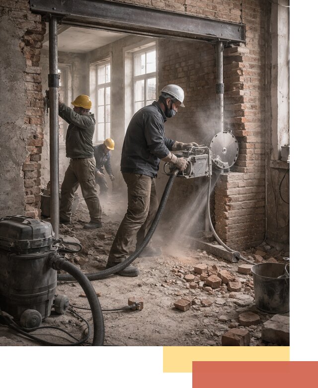 Прорезка проема в стене под дверной или оконный проем в Сыктывкаре