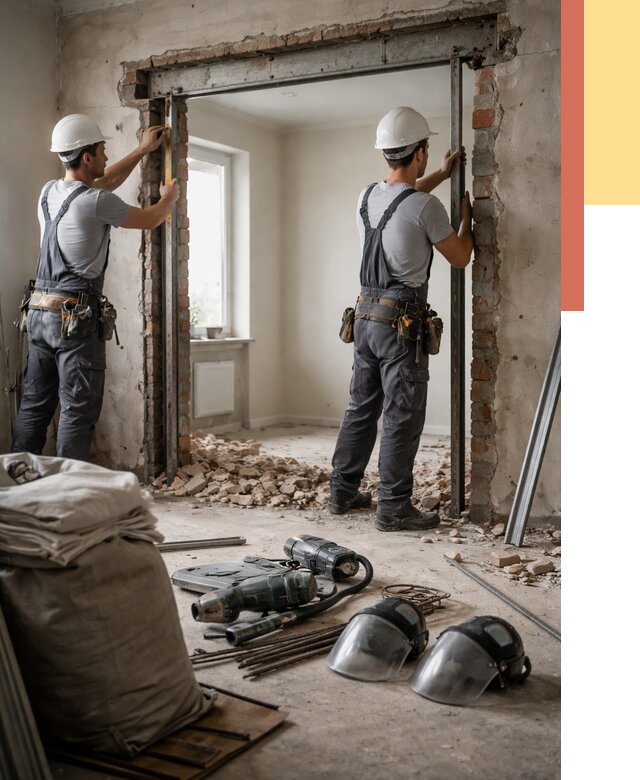 Расширение дверного проема в Сыктывкаре от 12889 руб. под ключ | ОТДЕЛОЧНИК-Скт