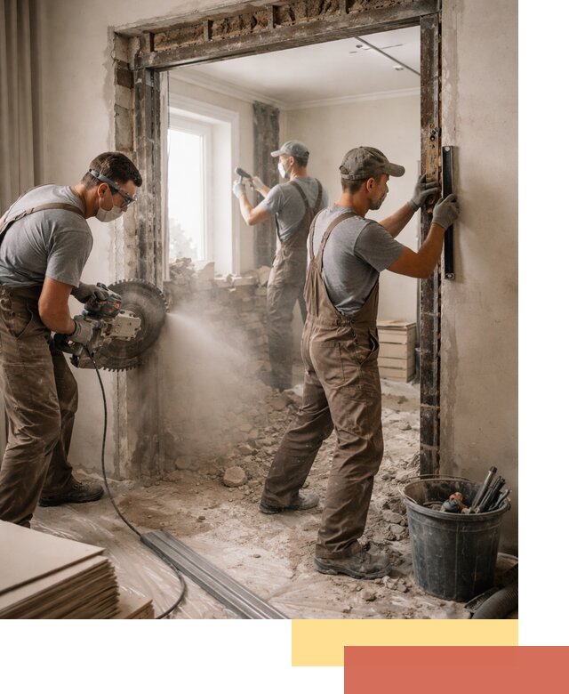 Расширение дверного проема под установку новой двери в Сыктывкаре