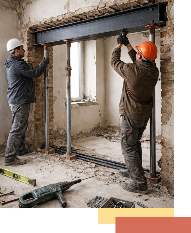 Усиление проема в стене в Сыктывкаре для расширения и безопасности