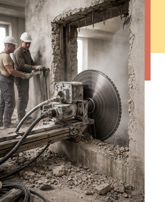 Алмазная резка проемов в Сыктывкаре от 4640 руб. быстро и недорого | ОТДЕЛОЧНИК-Скт