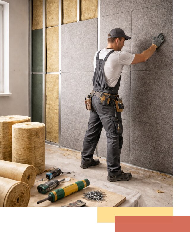 Профессиональная шумоизоляция стен в Сыктывкаре для квартиры и офиса