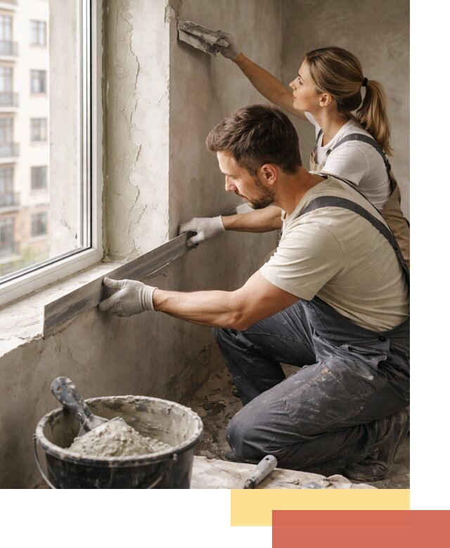 Штукатурка откосов дверей и окон профессионально в Сыктывкаре