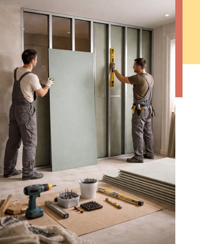 Перегородка из влагостойкого гипсокартона в Сыктывкаре от 4949 руб. — монтаж под ключ | ОТДЕЛОЧНИК-Скт