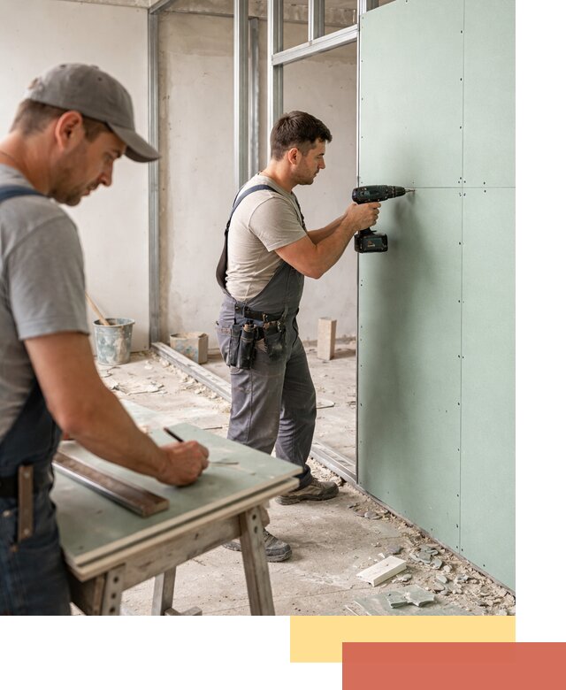 Перегородки из влагостойкого гипсокартона под ключ в Сыктывкаре