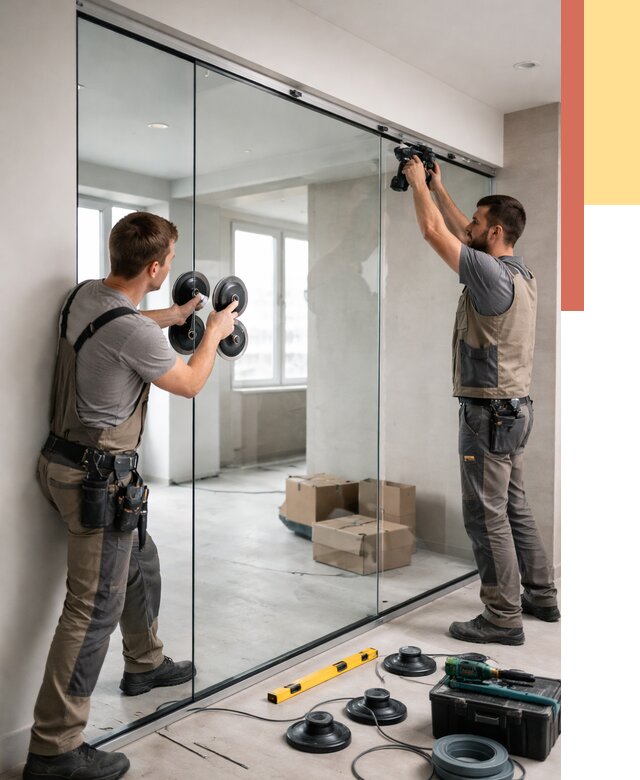 Монтаж стеклянных перегородок в Сыктывкаре от 6702 руб. | ОТДЕЛОЧНИК-Скт