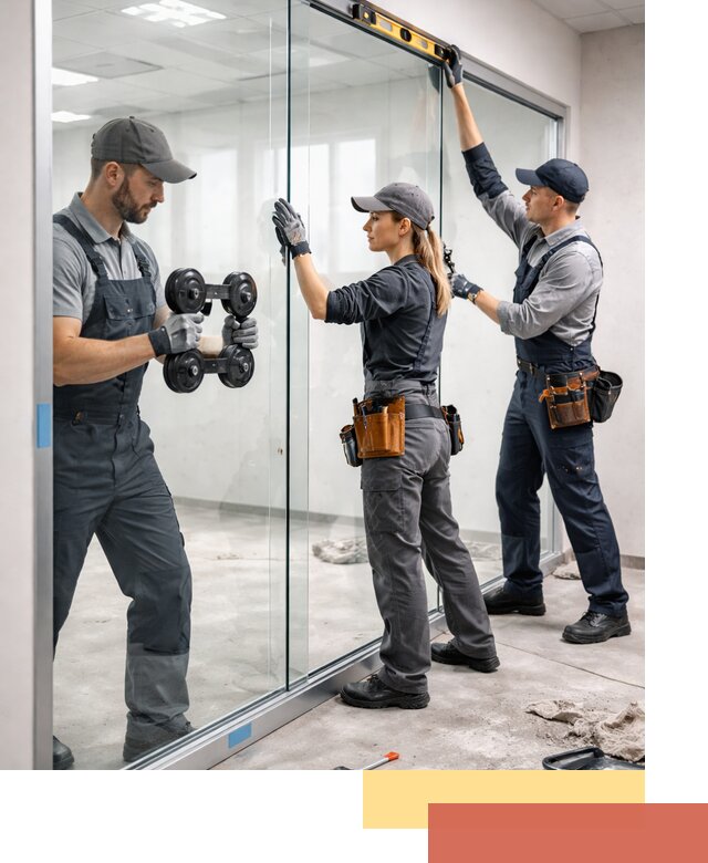 Профессиональный монтаж стеклянных перегородок в Сыктывкаре