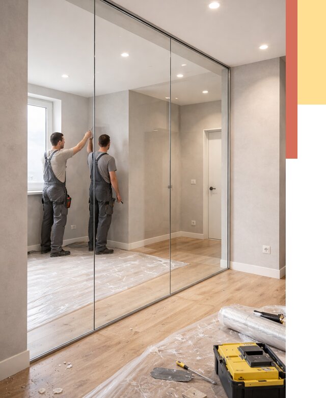 Безрамные стеклянные перегородки в Сыктывкаре — монтаж от 9795 руб. | ОТДЕЛОЧНИК-Скт