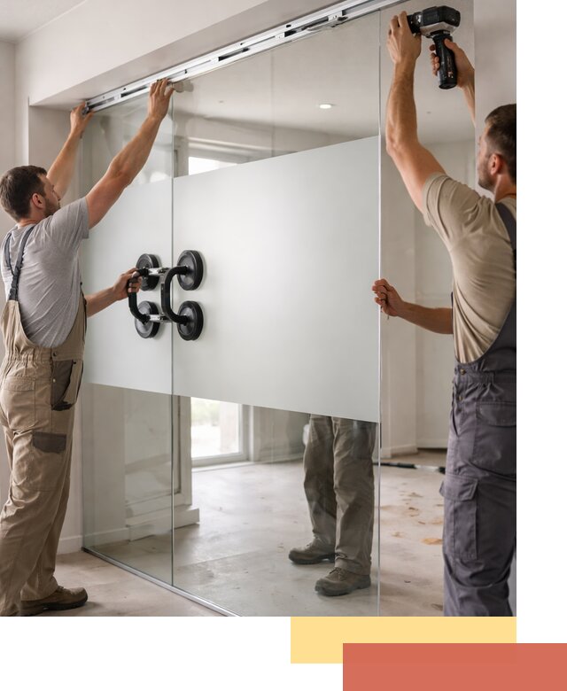 Матовые стеклянные перегородки под ключ в Сыктывкаре