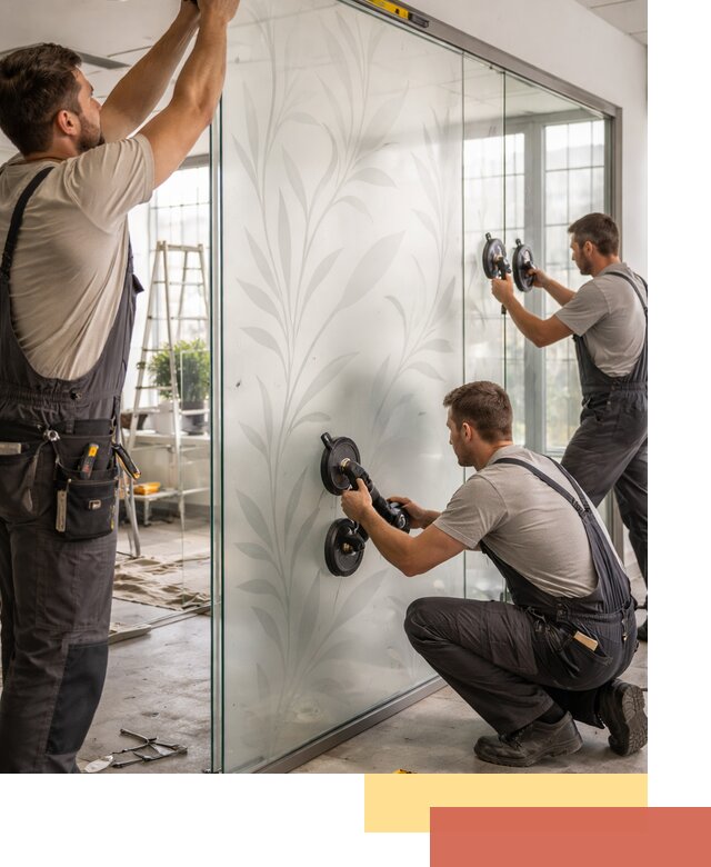 Стеклянные перегородки с рисунком на заказ в Сыктывкаре