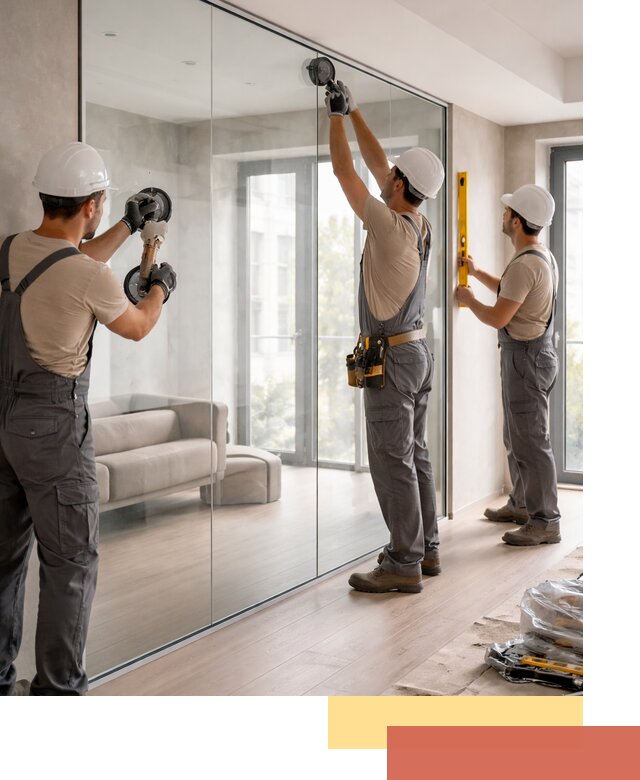 Перегородки из закаленного стекла в Сыктывкаре для офисов и квартир