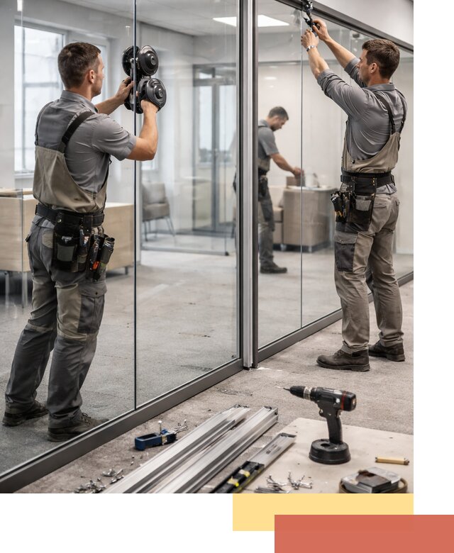 Стеклянные офисные перегородки под ключ в Сыктывкаре