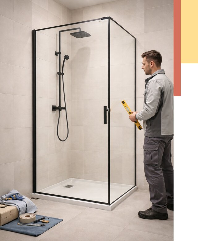 Стеклянные перегородки для душа в Сыктывкаре от 12889 руб. | Монтаж под ключ — ОТДЕЛОЧНИК-Скт