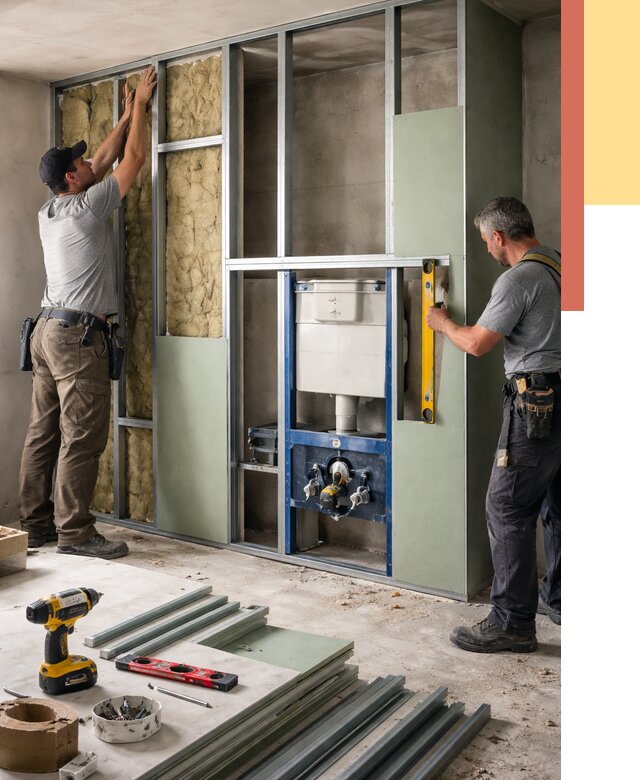 Установка сантехнических перегородок в Сыктывкаре от 8764 руб. | ОТДЕЛОЧНИК-Скт